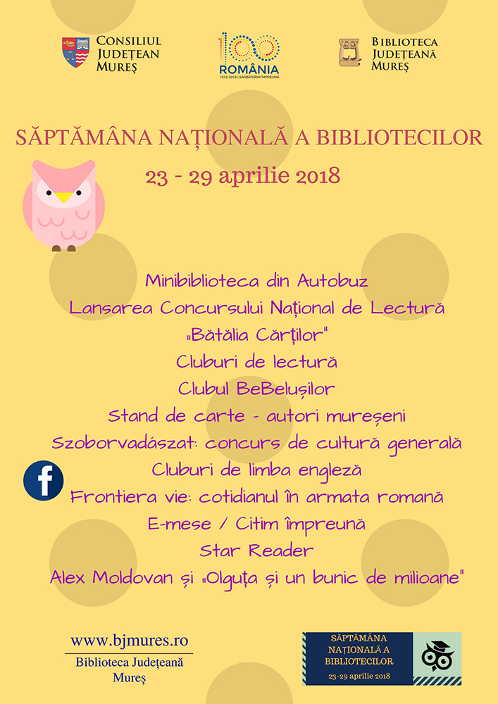 Săptămâna Națională a Bibliotecilor 2018