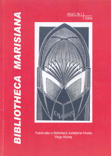 Revista Bibliotheca Marisiana a Bibliotecii Județene Mureș