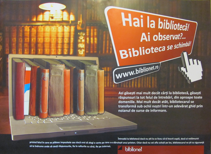 Afis Biblionet 2010 - Biblioteca Județeană Mureș