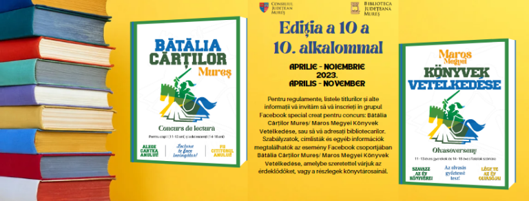 Bătălia Cărților Mureș - Concurs de lectură, aprilie - noiembrie 2023