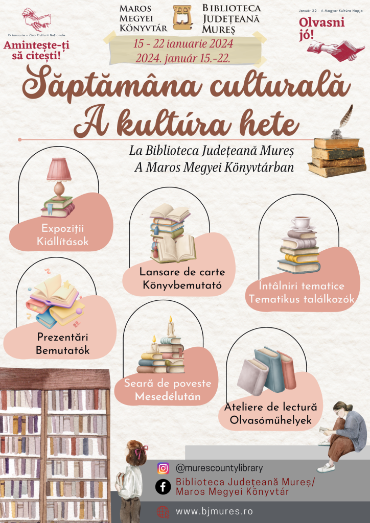 Program săptămâna culturală - Biblioteca județeană Mureș