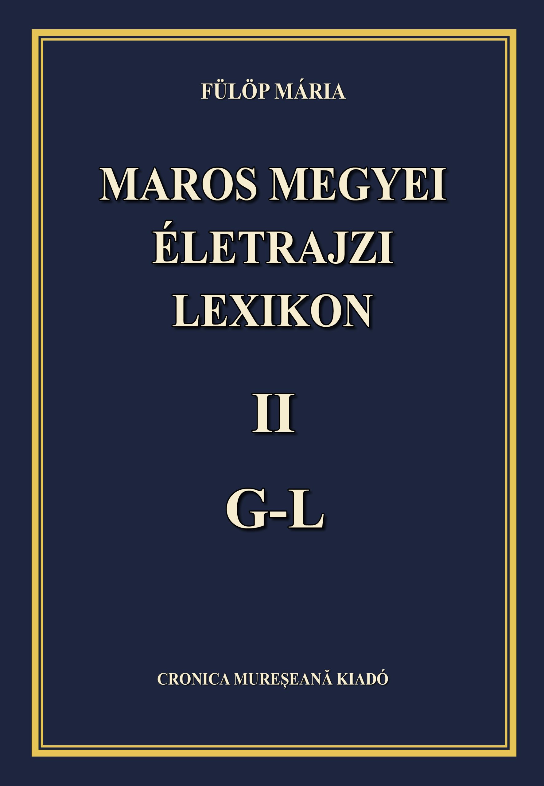 Enciclopedia Biografică a Județului Mureș - Fülöp Mária