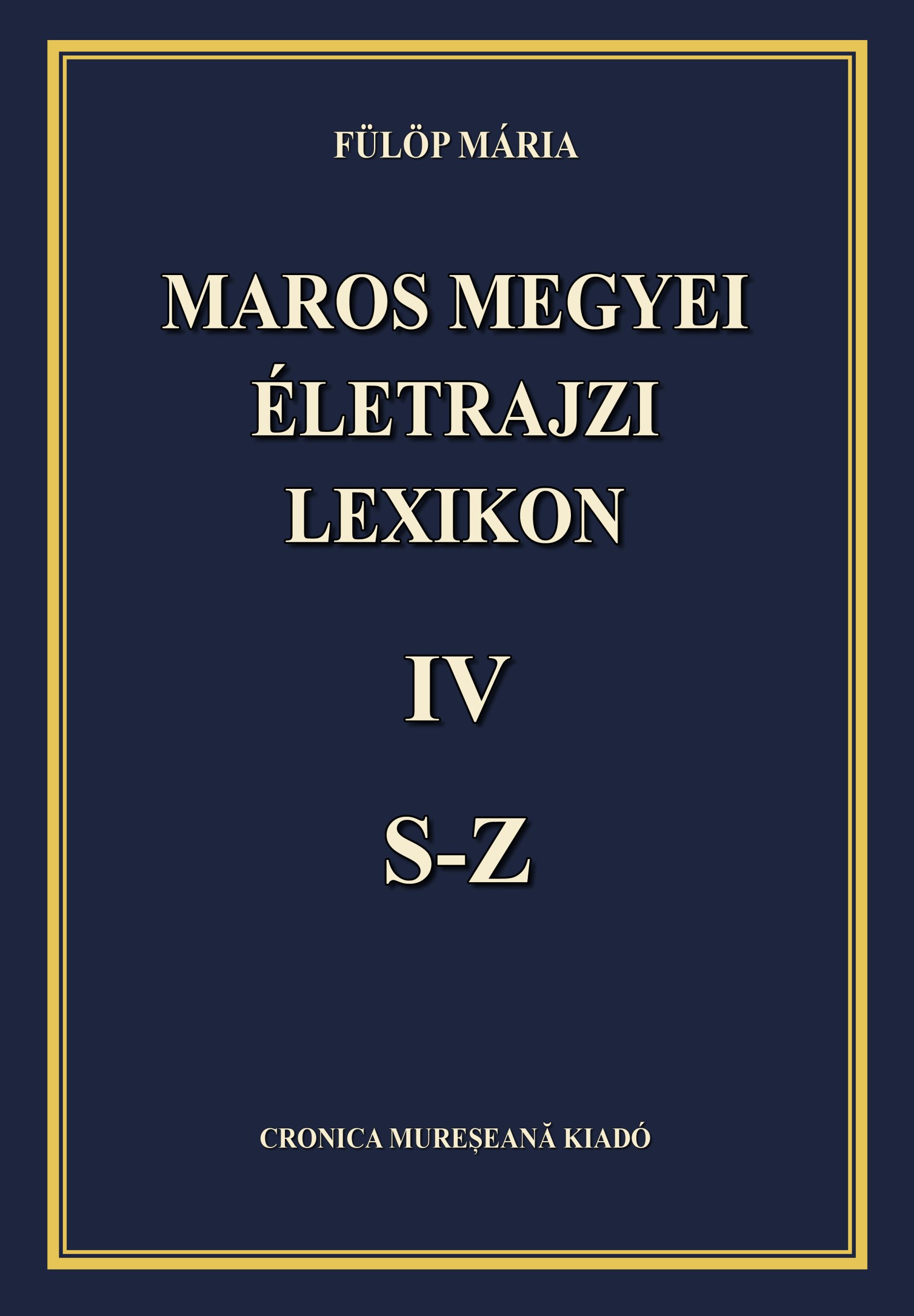 Enciclopedia Biografică a Județului Mureș - Fülöp Mária