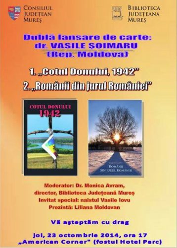 Dublă lansare de carte „Cotul Donului, 1942” și „Românii din jurul României” de Vasile Șoimaru (Republica Moldova)